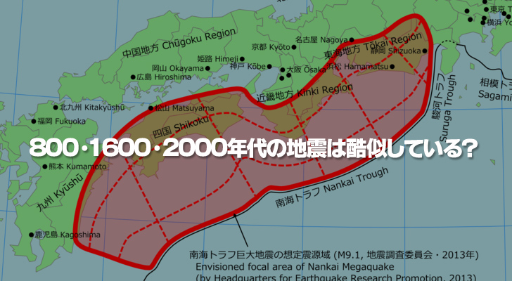 800・1600・2000年代の地震は酷似している？